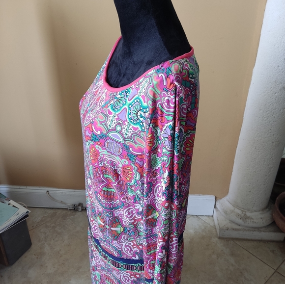 Laundry by Shelli Segal Pink Multicolor Dress Size L - Picture 4 of 7